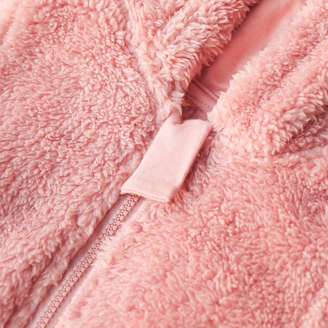 Kombinezon Dziecięcy Pluszowy Róż 3-6 m