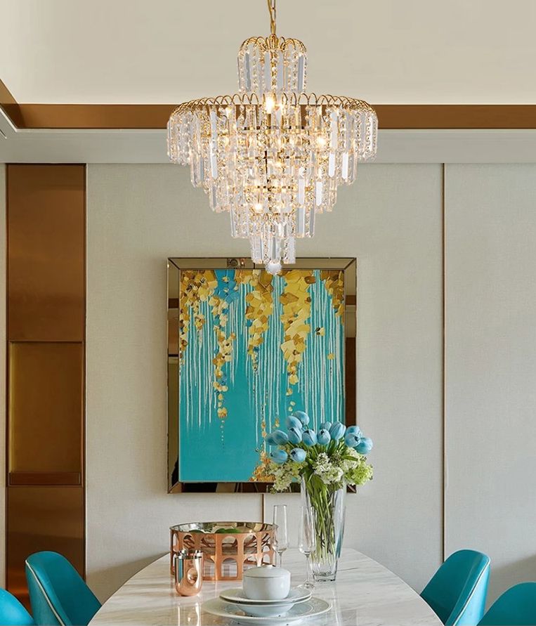 KRYSZTAŁOWA LAMPA SUFITOWA 312358 Złota