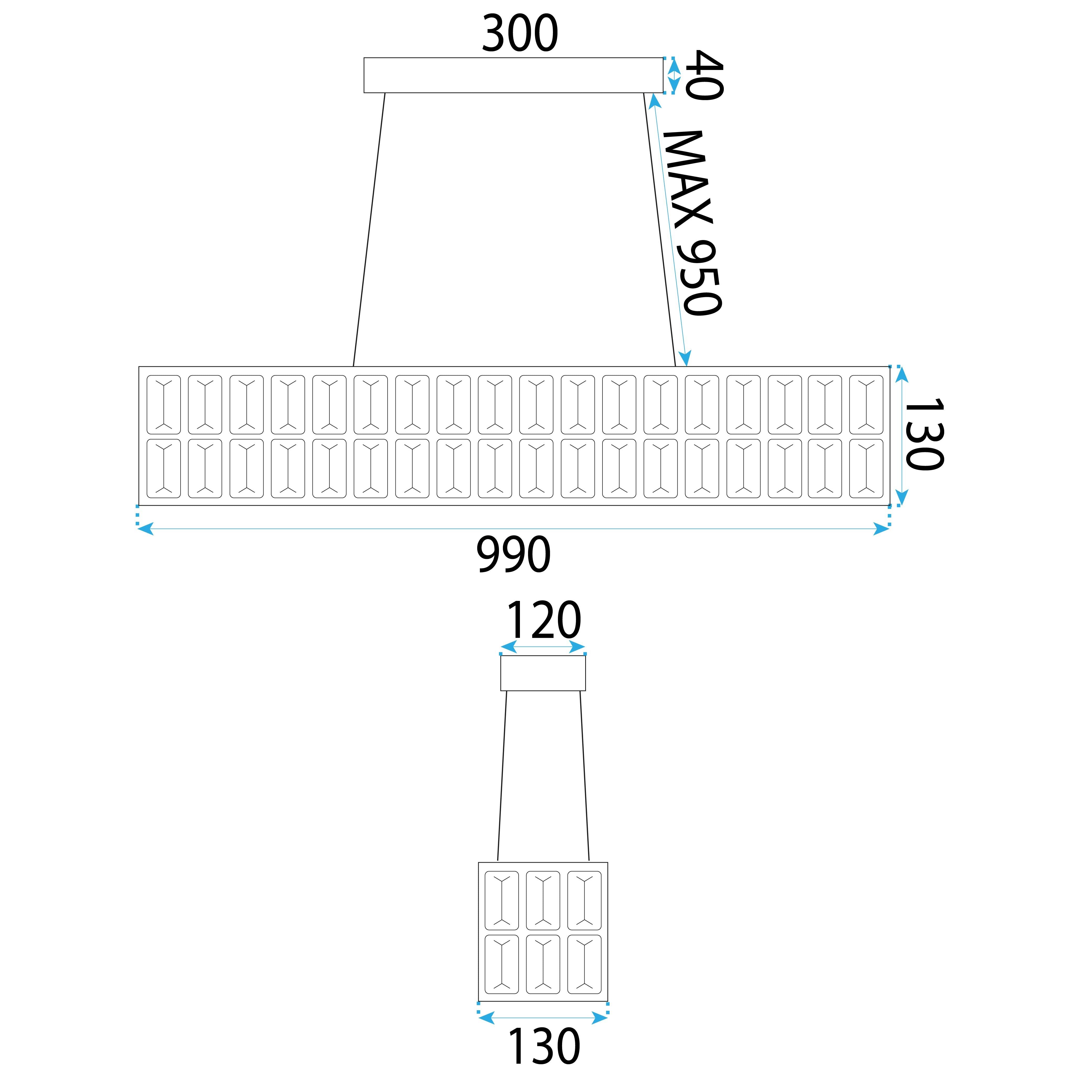 Lampa Sufitowa Wisząca Led App1566-cp Gold 10