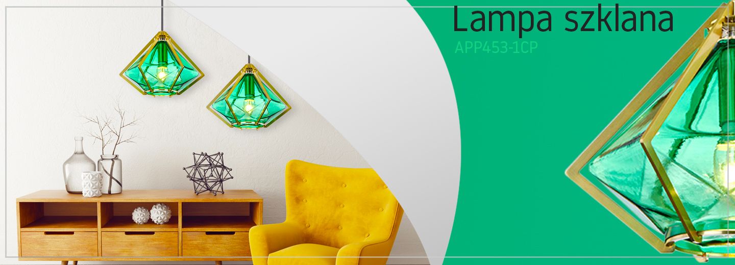 Lampa Sufitowa Wisząca Szklana APP453-1CP
