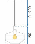 Lampa Wisząca APP1123-1CP Różowa