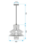 LAMPA SUFITOWA WISZĄCA APP1458-1CP