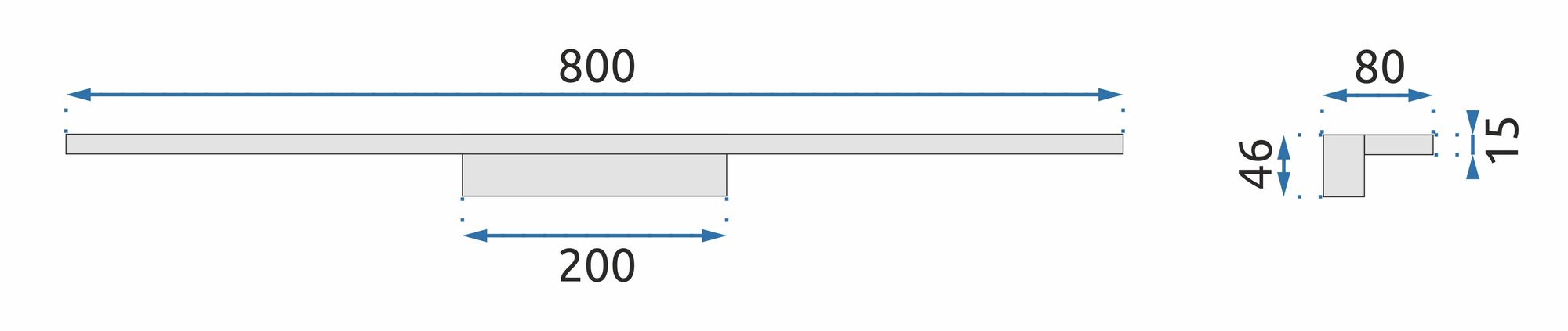 Kinkiet LED Gold 80cm APP838-1W