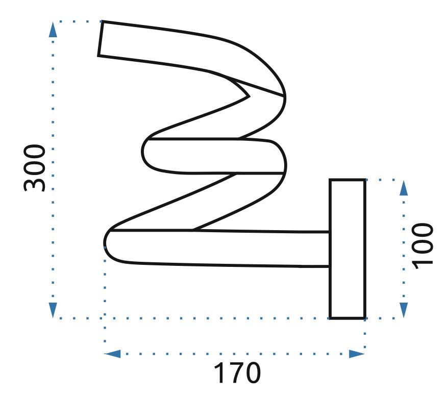 Lampa Ścienna Kinkiet Led Spring Up App829-w Czarny Matt