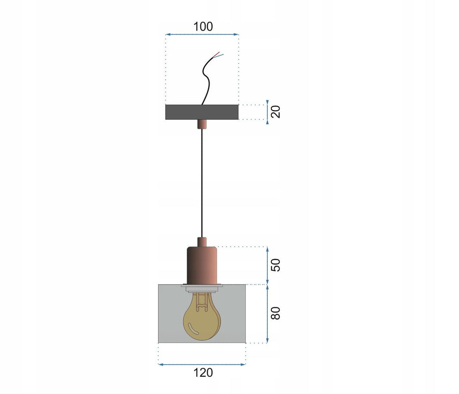 Lampa sufitowa wisząca pojedyncza CALI APP001-1CP