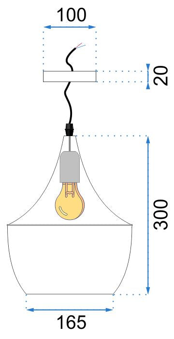 Lampa sufitowa wisząca Costa A Czarna