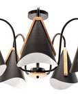 Lampa Sufitowa Skandynawska Pięcioramienna APP607-5C Czarna