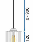 Lampa Sufitowa Kryształ APP511-1CP Czarna