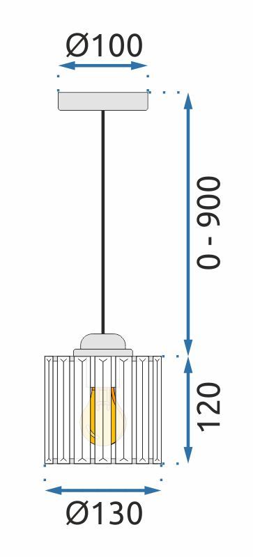 Lampa Sufitowa Kryształ APP511-1CP Czarna