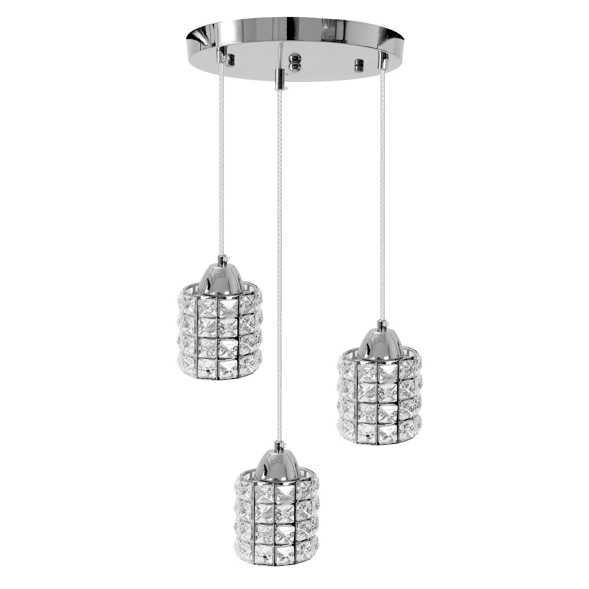 Lampa Sufitowa Kryształ APP729-3CPR Srebrna