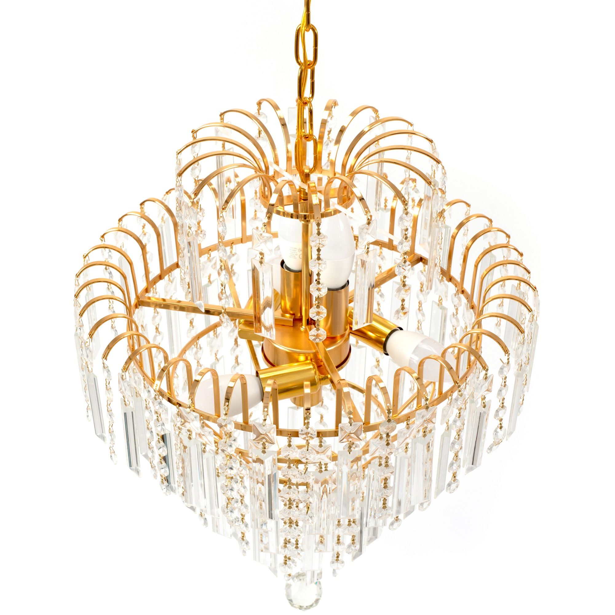 KRYSZTAŁOWA LAMPA SUFITOWA 312358 Złota