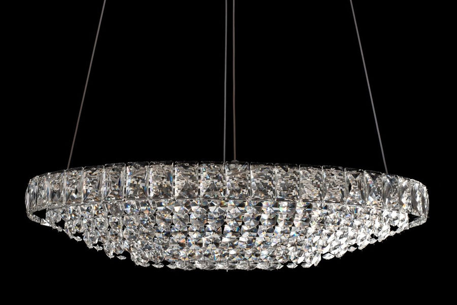 Kryształowa Lampa Sufitowa Owalna LED APP775-1CP