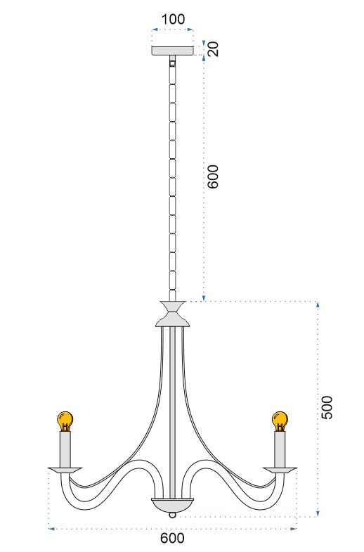 Lampa Sufitowa Wisząca Rustykalna APP648-8CP Czarna