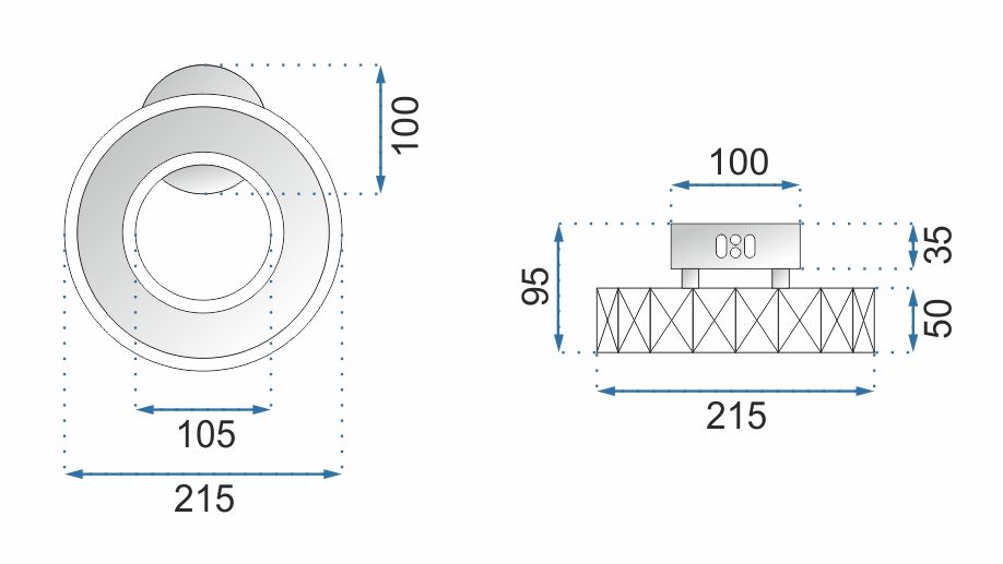 Lampa ścienna kinkiet kryształowy led okrągły APP413-W APP414-W