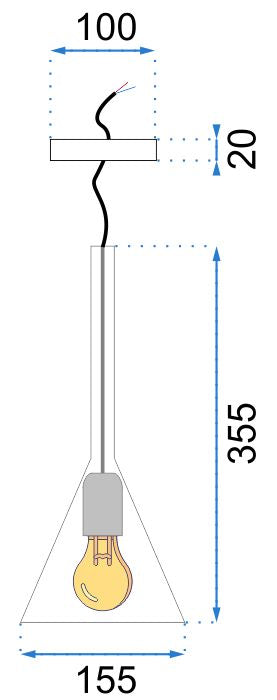 Lampa sufitowa Wisząca APP053-1CP Largo Biała