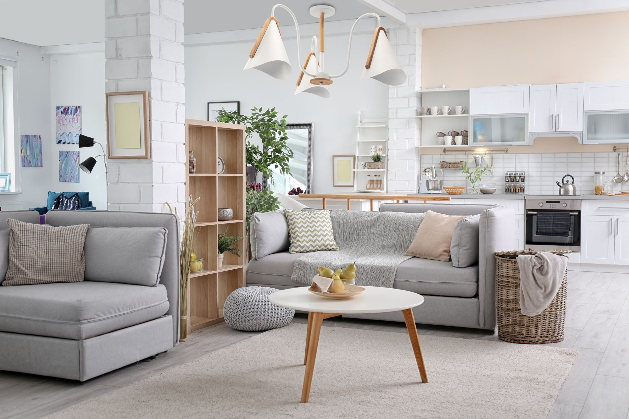 Lampa Sufitowa Skandynawska Trójramienna APP604-3C Biała