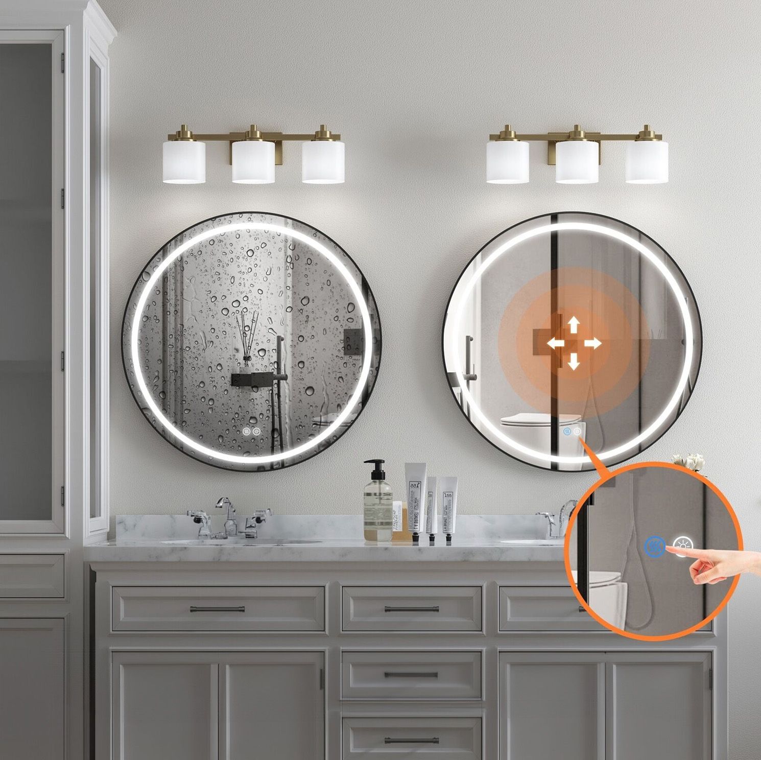 Lustro Ścienne Led 60cm Mmj Black 6