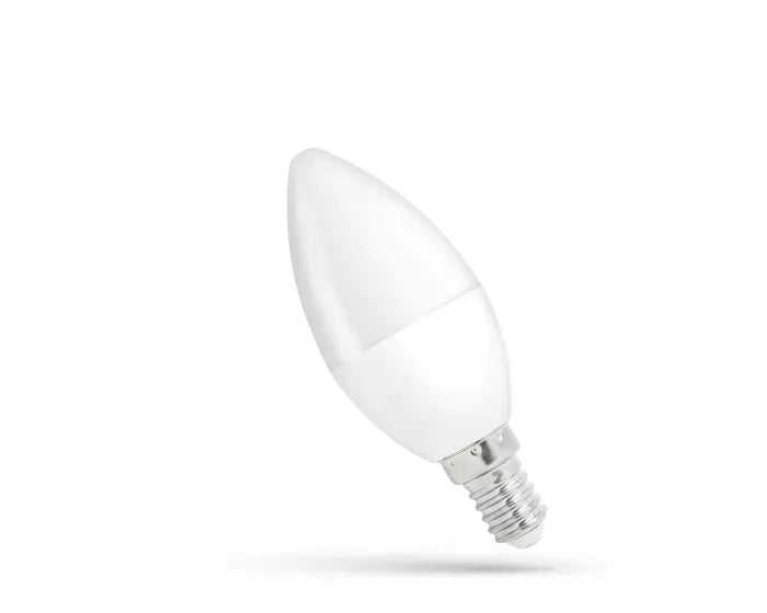 ŻARÓWKA LED ŚWIECOWA ZIMNA E-14 230V 8W CW WOJ+14222