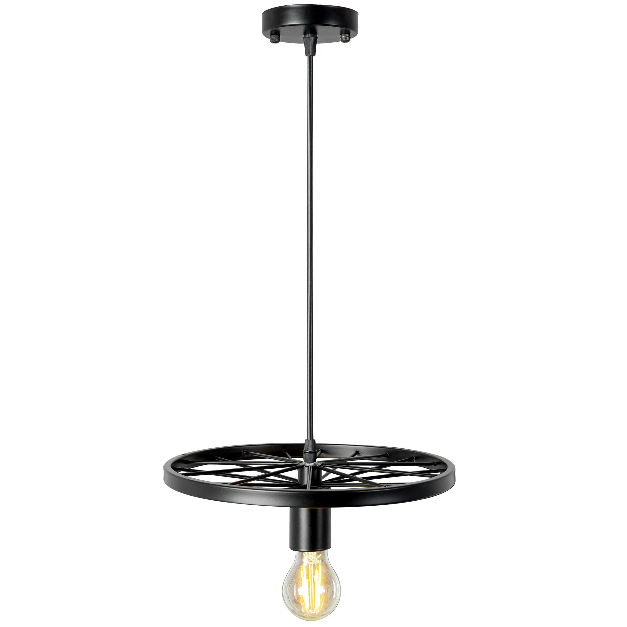 Lampa Sufitowa Wisząca Retro Koło Loft APP212-1CP