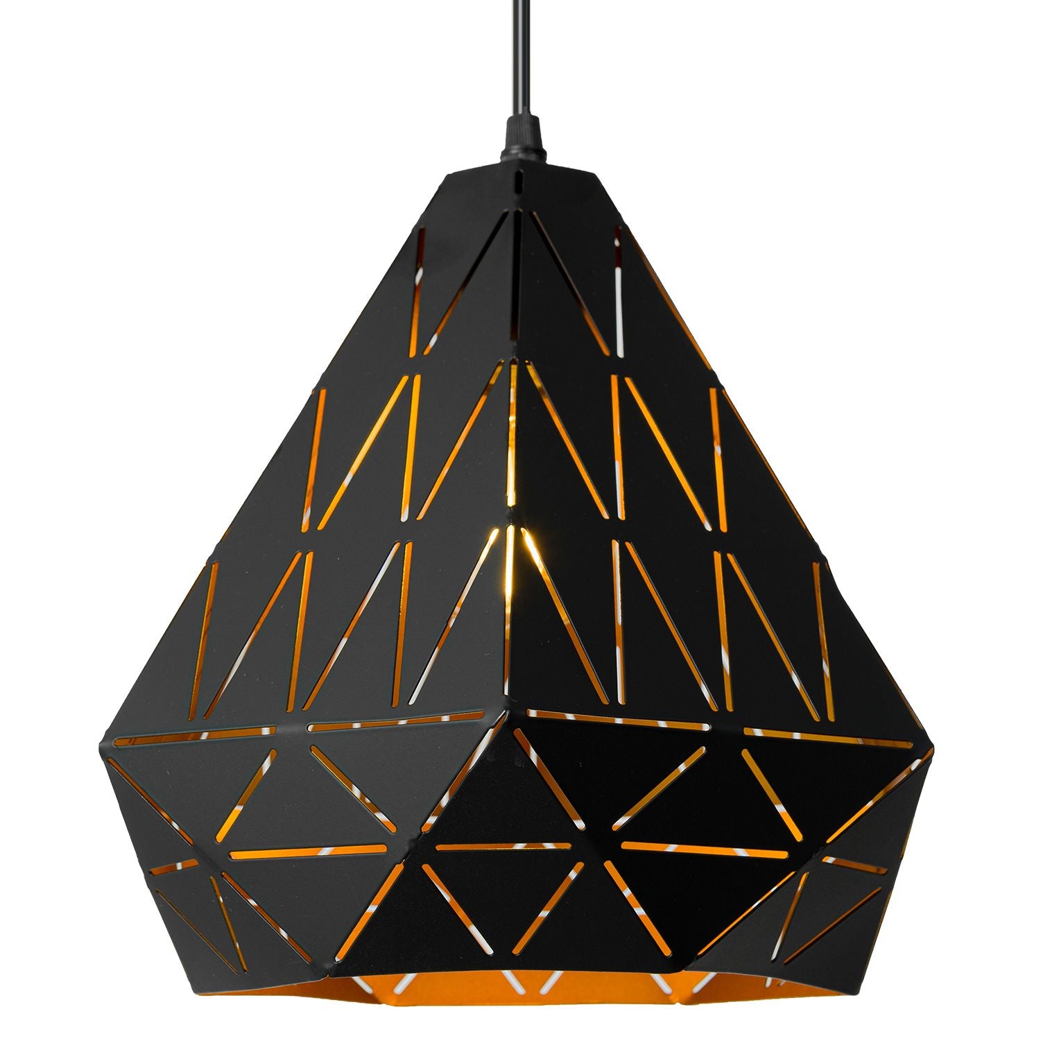 Lampa Sufitowa Trójkątna Geometryczna App252-1cp Czarna
