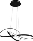 Lampa Sufitowa Wisząca Ring Nowoczesna LED + Pilot APP395-CP Czarna