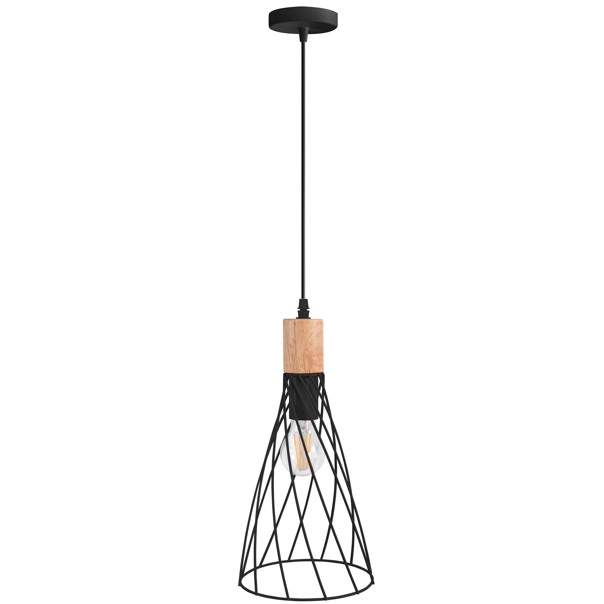 Lampa Sufitowa Wisząca App1268-1cp Czarna