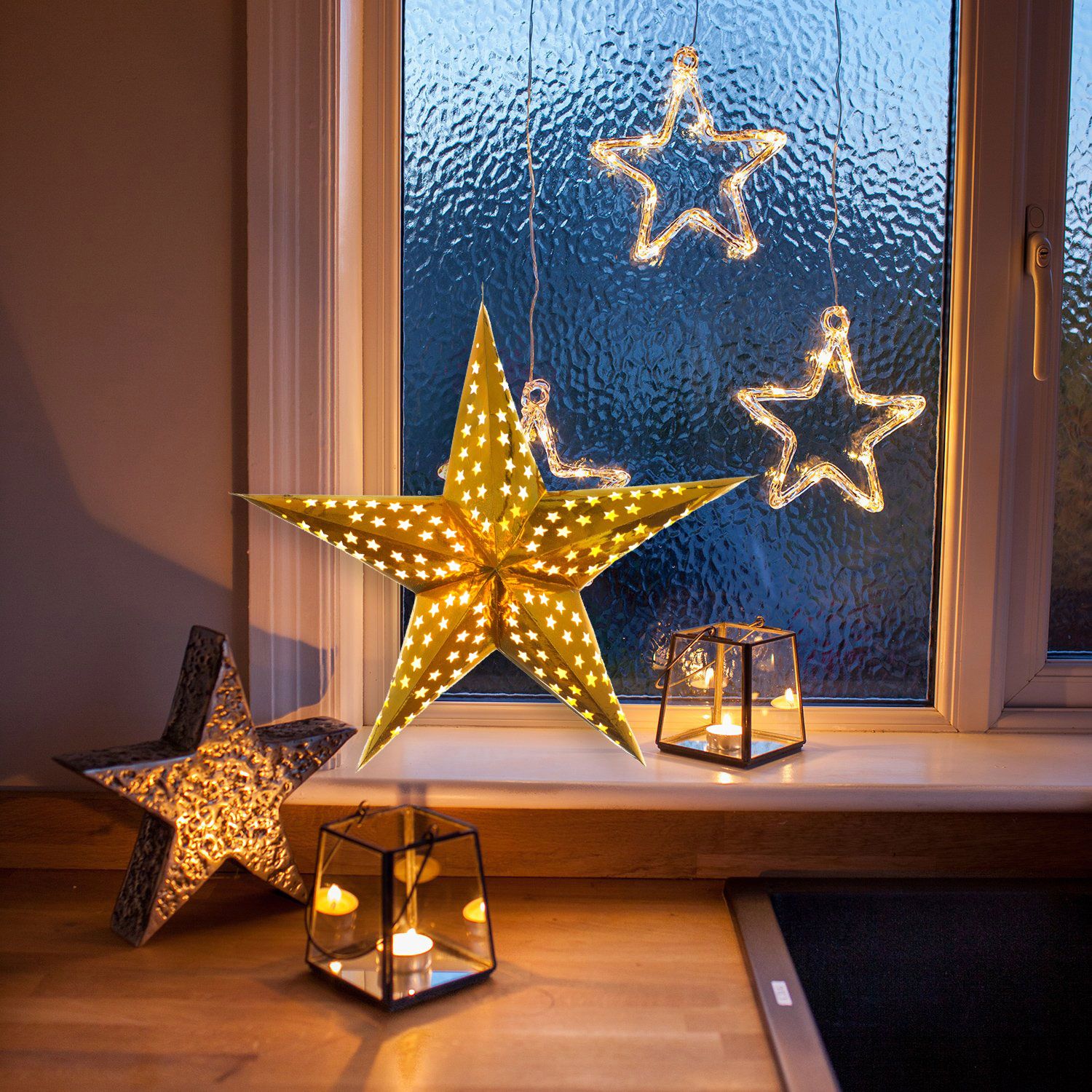 Papierowa gwiazda podświetlana LED SY-002 45cm